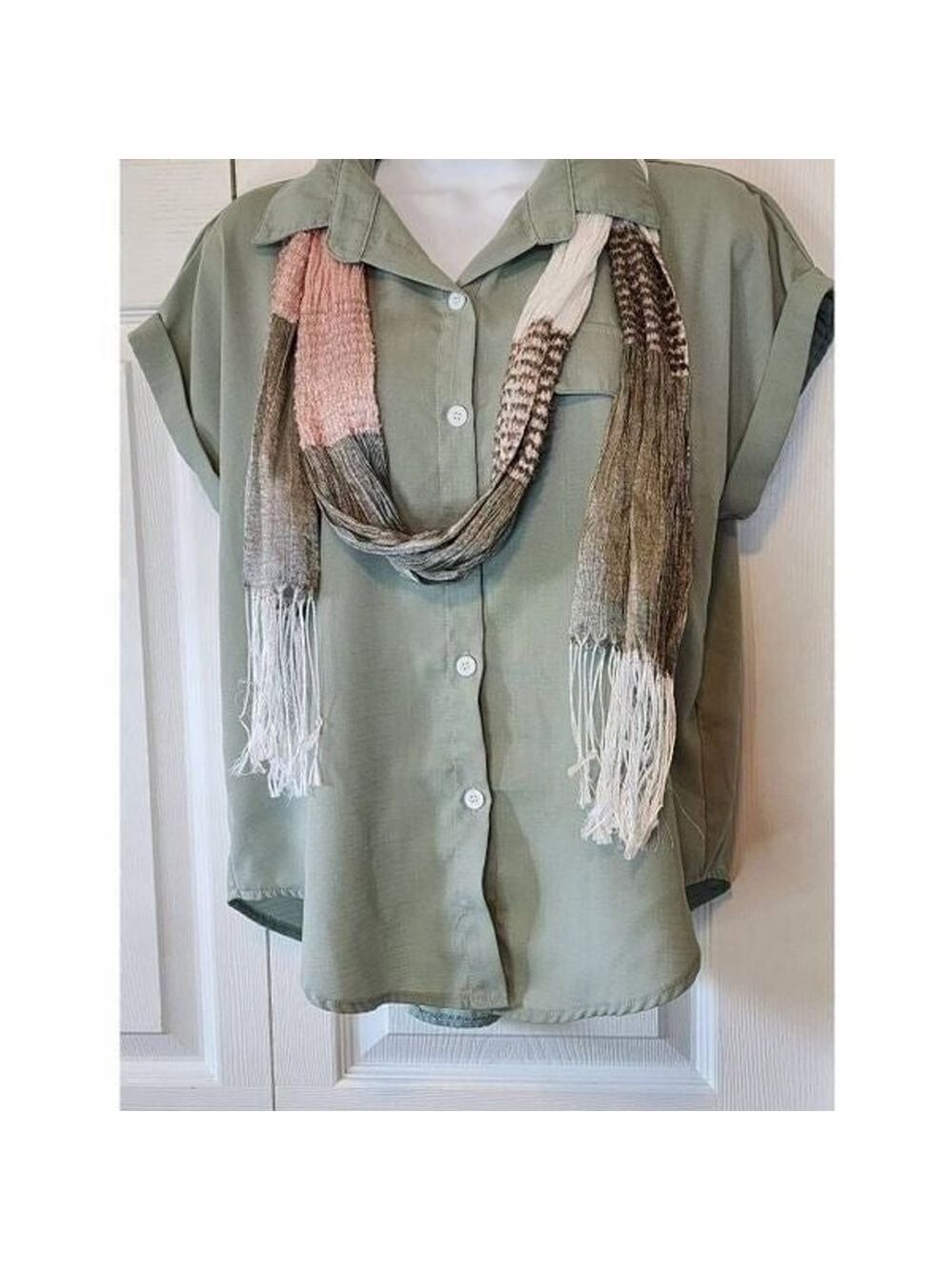 Shein Sage Green Blouse